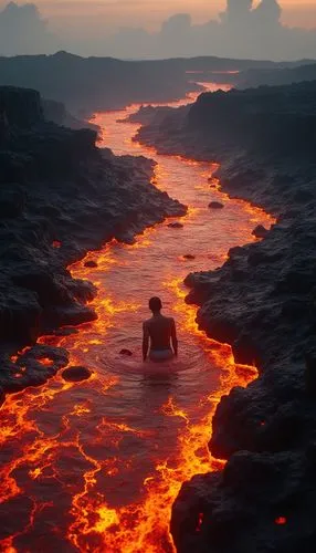 volcano pool,lava river,lava flow,lava,kilauea,nyiragongo