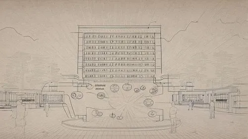 A shopping mall,archigram,unbuilt,adolfsson,eniac,multistoreyed,microfilm,radiophonic,radioteletype,animatic,westinghouse,zoetrope,panopticon,edificio,pan pacific hotel,cinerama,microtel,docomomo,came