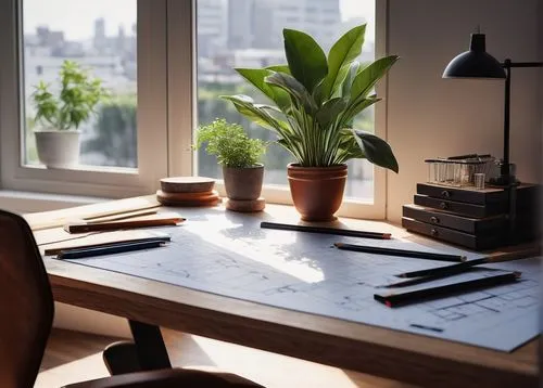 dining room table,wooden desk,desk,dining table,office desk,writing desk,kitchen table,wooden table,conference table,working space,breakfast table,table,table lamp,table arrangement,blur office background,tablescape,tabletop photography,small table,desks,table and chair,Illustration,Japanese style,Japanese Style 12