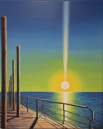 oil painting on canvas,wooden pier,fishing pier,sun and sea,art painting,oil on canvas,colored pencil background,burned pier,oil painting,seascape,bright sun,coastal landscape,sun burning wood,painting technique,sun burst,light phenomenon,coast sunset,beach landscape,sea landscape,3-fold sun,Photography,Artistic Photography,Artistic Photography 09