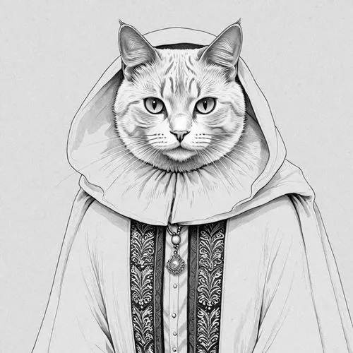 mcgonagall,drawing cat,cleric,archbishop,imperial coat,canoness,Design Sketch,Design Sketch,Detailed Outline