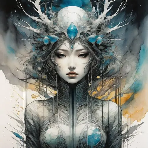 the snow queen,ice queen,amano,dryad,priestess,kommuna,fathom,varuna,blue enchantress,unseelie,the enchantress,undine,naiad,eternal snow,margaery,icewind,niobe,dieckmann,enchantress,fantasy art,Conceptual Art,Graffiti Art,Graffiti Art 05