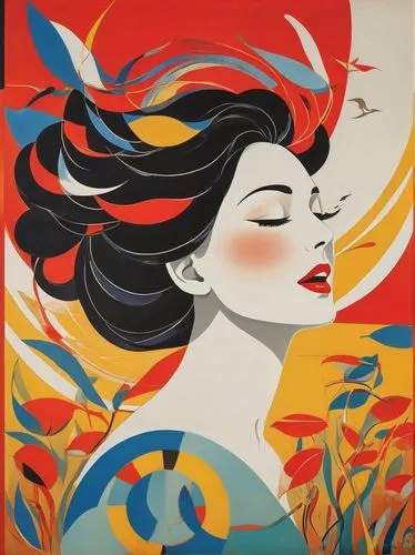 rosenquist,wesselmann,art deco woman,cool pop art,tretchikoff,diwata,Art,Artistic Painting,Artistic Painting 43