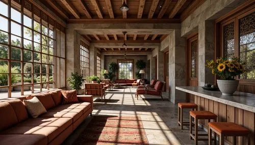 amanresorts,veranda,patios,lobby,orangery,verandas,verandah,breakfast room,yountville,sunroom,cochere,midcentury,verandahs,seating area,loggia,patio,foyer,interiors,breezeway,wooden beams