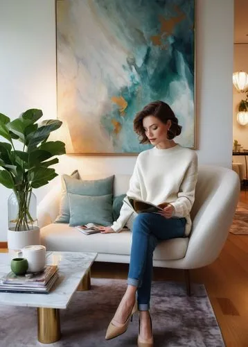 ekornes,danish furniture,scandinavian style,eero,anastassiades,apartment lounge,upholsterers,filippa,woman sitting,livingroom,vitra,sofaer,upholstering,modern minimalist lounge,upholsterer,berkus,haselrieder,living room,gallerist,hygge,Conceptual Art,Oil color,Oil Color 05