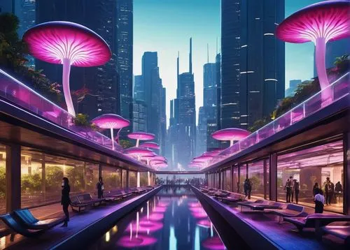 futuristic landscape,guangzhou,futuristic architecture,dubai,futuristic,shanghai,cybercity,megacorporations,fantasy city,futuristic art museum,dubia,dubay,megacorporation,arcology,harbour city,dubai marina,hkmiami,singapore,doha,autopia,Illustration,Realistic Fantasy,Realistic Fantasy 10