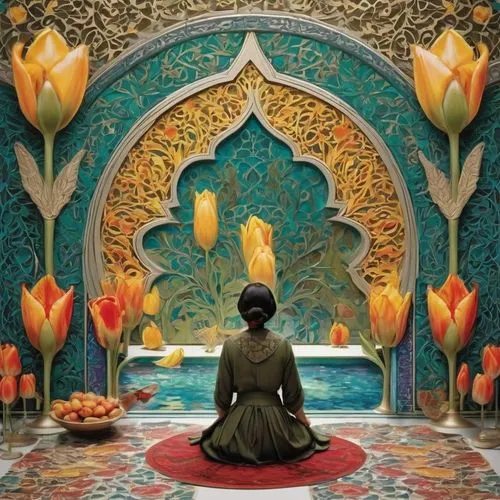 persian norooz,rem in arabian nights,iranian nowruz,majnun,qazwini,sufism,dhamma,imamzadeh,jamahiriya,islamic lamps,krathong,mawlana,zoroastrian novruz,novruz,rajavi,taqizadeh,safavid,sufi,ahtissari,orientalism,Illustration,Realistic Fantasy,Realistic Fantasy 43