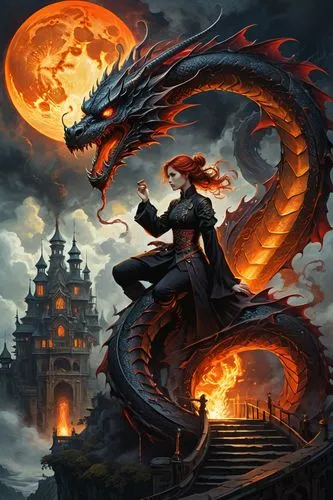 chinese dragon,dragon li,dragon fire,fire breathing dragon,dragon bridge,black dragon,fantasy art,golden dragon,fantasy picture,dragon,dragons,wyrm,xing yi quan,heroic fantasy,dragon of earth,painted dragon,flame spirit,dragon design,forbidden palace,draconic,Illustration,Realistic Fantasy,Realistic Fantasy 04