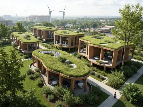 ecovillages,ecovillage,europan,cohousing,ecotopia,new housing development,roof garden,3d rendering,suburbanized,landscaped,residential,townhomes,streamwood,greentech,xerfi,cube stilt houses,zorlu,urban development,grass roof,urban design