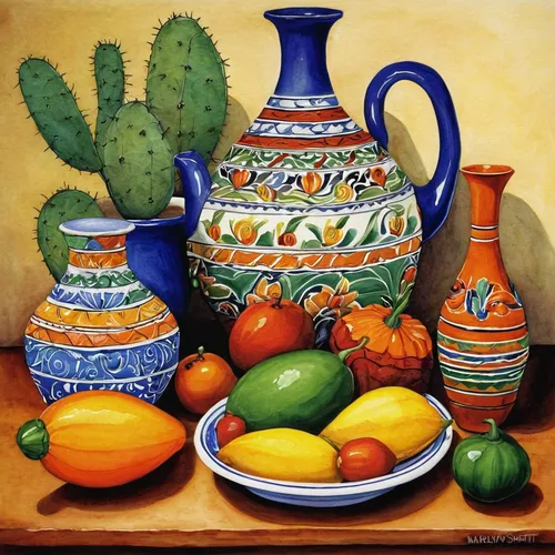 still-life,summer still-life,khokhloma painting,oil painting on canvas,still life,oil painting,habaneras,david bates,mexican tradition,mexican culture,santa fe,oil on canvas,mexican mix,fruit bowl,art painting,earthenware,decorative squashes,mexican calendar,mexican foods,hacienda,Illustration,Children,Children 03