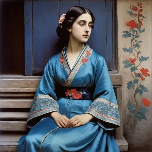 perugini,orientalist,kommuna,prinsep,geisha,oriental painting,Photography,Black and white photography,Black and White Photography 15