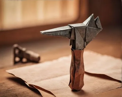 Dally tool, metal material, intricate details, rusty texture, old worn-out handle, wooden grip, vintage aesthetic, abandoned in a dusty workshop, dim lighting, shallow depth of field, warm color tone,