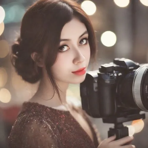 a girl with a camera,milioti,camerawoman,camera photographer,photographer,mamiya,Photography,Natural