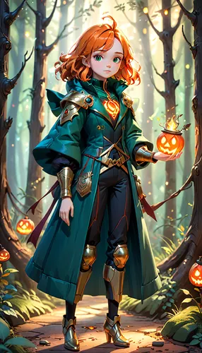 merida,pumpkin autumn,autumn theme,halloween witch,halloween background,halloween illustration,autumn background,autumn icon,halloween vector character,halloween banner,fae,nora,halloween wallpaper,game illustration,light of autumn,sorceress,druid,the autumn,autumn forest,druid grove,Anime,Anime,Cartoon