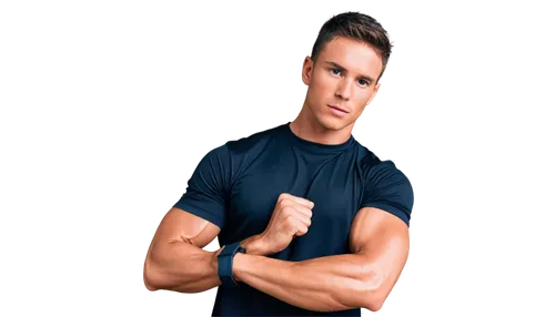 Male, athletic build, muscular arm, swollen wrist, redness around joint, slight bruising, tense forearm muscles, sporty clothing, sweat droplets on skin, dramatic lighting, 3/4 composition, shallow de