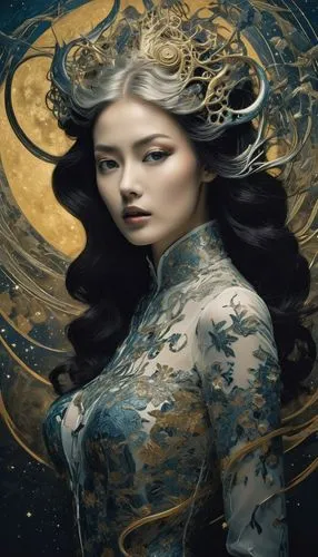 amano,sanxia,fantasy portrait,amihan,margairaz,amidala,jingna,moondragon,sirena,mulan,fantasy art,diwata,emperatriz,rongfeng,oriental princess,belle,jianyin,queen of the night,kahlan,world digital painting,Photography,Black and white photography,Black and White Photography 08