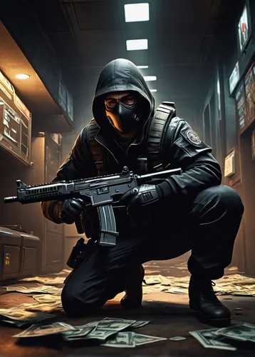 fuze,bandit theft,smoke background,submachine gun,mute,game illustration,raven rook,vigil,shooter game,swat,jackal,sledge,mobile video game vector background,kalashnikov,pubg mascot,bandit,interrogation point,robber,game art,snezka,Photography,Black and white photography,Black and White Photography 01