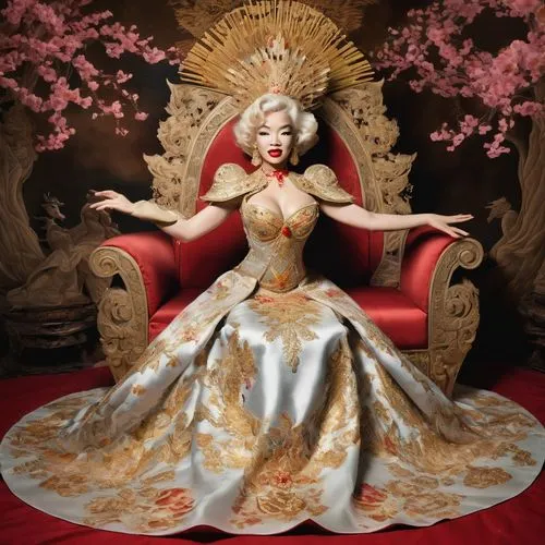 oriental princess,jolin,yasumasa,queenship,queenly,fairy queen,Illustration,Realistic Fantasy,Realistic Fantasy 02