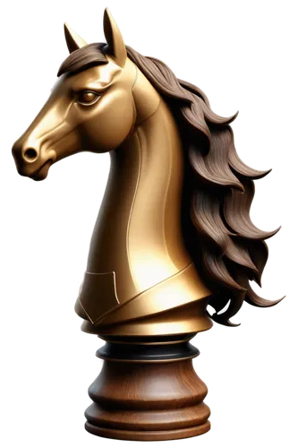 chess piece,golden unicorn,chess icons,wooden horse,equestrian helmet,pegaso iberia,bronze horseman,horse head,chess pieces,brown horse,vertical chess,konik,a horse,crown render,equines,alpha horse,pickelhaube,horse,trophy,equine,Illustration,Black and White,Black and White 12