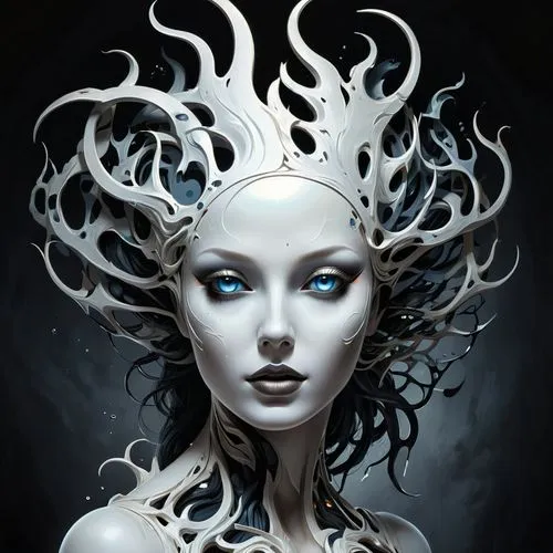 the snow queen,dryad,unseelie,seelie,ice queen,dryads,undine,blue enchantress,fathom,naiad,amphitrite,sigyn,medusa,sedna,margaery,alecto,the enchantress,priestess,naiads,promethea,Unique,Design,Logo Design