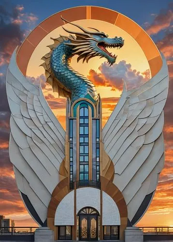 dragon palace hotel,harp of falcon eastern,drexel,art deco,golden dragon,stadium falcon,temple fade,basilisk,stargate,wyrm,trumpet of the swan,cobra,art deco ornament,mi6,the ark,kazakhstan,ulaanbaatar,forbidden palace,dalian,volgograd,Illustration,Vector,Vector 18