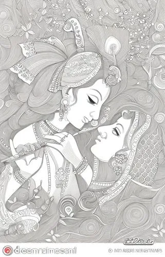 a femal,janmastami,krishna,ramayan,radha,indian art,amorous,hare krishna,lord ganesha,ramayana,by chaitanya k,lord shiva,cute cartoon image,saraswati veena,batik design,ganesh,lord ganesh,love couple,