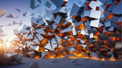 steel sculpture,burning of waste,cubes,metal pile,shard of glass,cube background,building rubble,glass blocks,cubic,cubic house,disney concert hall,newspaper fire,fragments,shards,cube surface,walt disney concert hall,glass pyramid,campfire,disney hall,soumaya museum