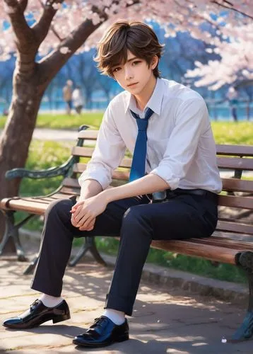 takato cherry blossoms,man on a bench,tie shoes,sit,sits on away,child is sitting,korean drama,chidori is the cherry blossoms,cross legged,sitting,kdrama,sitting on a chair,dress shoes,the cherry blossoms,park bench,men sitting,park akanda,shoeshine boy,jin deui,dress shoe,Illustration,Black and White,Black and White 03