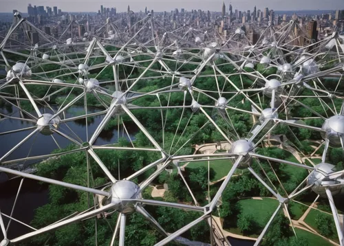 spider network,solar cell base,honeycomb structure,building honeycomb,bird protection net,roof domes,futuristic architecture,urbanization,networked,bird's nest,futuristic landscape,bird nest,urban design,lattice,smart city,spider net,electrical grid,bird nests,egg net,honeycomb grid,Photography,Black and white photography,Black and White Photography 14