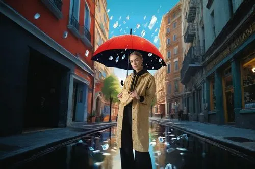 дорисовать фон,man with umbrella,brolly,digital compositing,world digital painting,cocktail umbrella,umbrella,overhead umbrella,asian umbrella,raincoat,photo manipulation,italian painter,dali,photosho