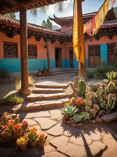 degrazia,urubamba,bamaca,hacienda,oaxacan,tzintzuntzan,tarahumara,mitla,zapotec,casitas,aztecas,pueblito,patios,yucatec,courtyards,courtyard,altos de chavon village,korean folk village,antigua guatemala,humahuaca,Illustration,Abstract Fantasy,Abstract Fantasy 13