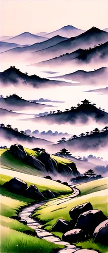 purple landscape,dune landscape,landscape background,mountain landscape,foggy landscape,mountainous landscape,rolling hills,salt meadow landscape,brook landscape,japan landscape,watercolor background,small landscape,rice terrace,mountain scene,ricefield,desert landscape,high landscape,rice fields,landscape,rural landscape,Illustration,Paper based,Paper Based 30