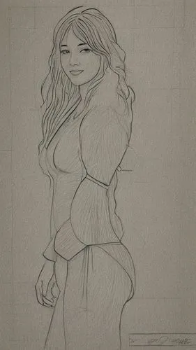 the back of a drawing shows a woman wearing a long dress,gothel,margaery,aradia,snow drawing,winter dress,chiaradia,Design Sketch,Design Sketch,Pencil