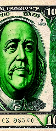 US $100 bill, crumpled, partially unfolded, top-left corner bent, serial number visible, Benjamin Franklin portrait, treasury seal, intricate details, green color tone, shallow focus, soft lighting, m