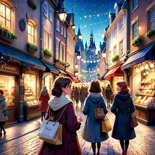 disneyland park,euro disney,disneyland paris,shopping street,shanghai disney,christmas market,walt disney world,christmas town,disney,elves flight,tokyo disneyland,disney world,christmas shopping,disney-land,the disneyland resort,hogwarts,disney land,magical adventure,colmar city,the holiday of lights,Anime,Anime,Cartoon