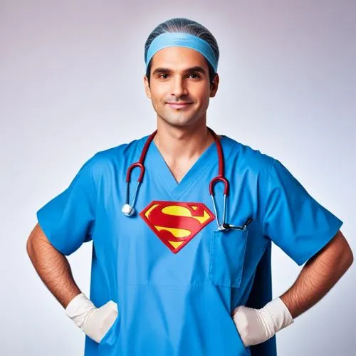 super man doctor
,the man wearing superman suit is posing for a po,anesthetist,docteur,doctorandus,anaesthetist,neurosurgeon,doctorin