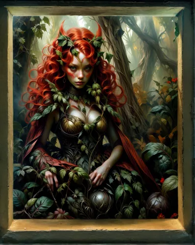 dryad,poison ivy,ivy frame,background ivy,ivy,gunnera,fae,rusalka,the enchantress,girl in a wreath,fantasy art,fantasy portrait,medusa,undergrowth,forest clover,faery,medusa gorgon,anahata,merida,flora