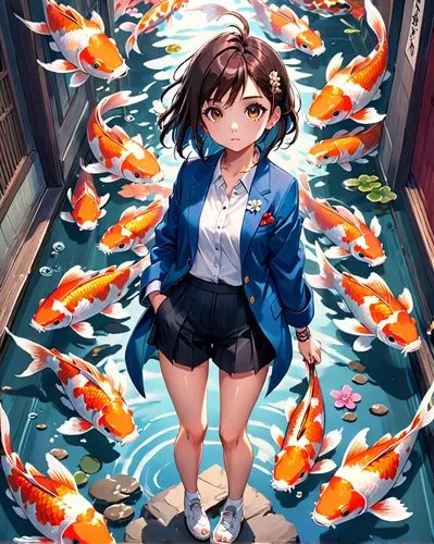 school of fish,koi,goldfish,koi pond,koi fish,aquarium,fish in water,nemo,fishes,koi carp,fish supply,aquaculture,doctor fish,underwater background,koi carps,ocean,fish,blue fish,small fish,aquariums,Anime,Anime,Realistic