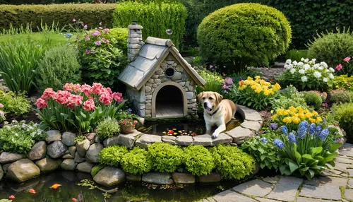 fairy house,garden ornament,st bernard outdoor,garden decor,dog house,wishing well,garden decoration,fairy door,cottage garden,garden gnome,lawn ornament,girl in the garden,peter rabbit,yard art,smaland hound,miniature house,fairy village,tulpenbüten,flower bed,easter décor,Photography,General,Natural