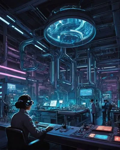 computer room,cyberia,cyberport,cybertown,sci fiction illustration,cybercity,cyberscene,cyberview,arktika,computerworld,scifi,synth,ufo interior,cyberpunk,cyberworld,cybersmith,technological,sector,technophobia,laboratory,Illustration,American Style,American Style 09