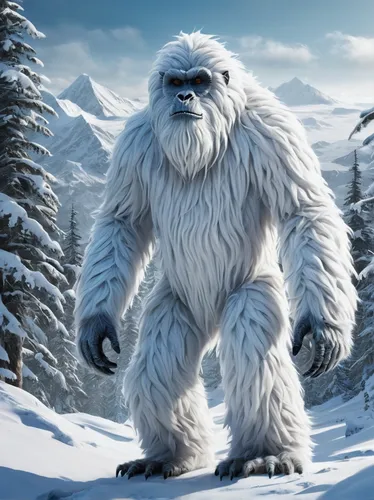 Craft a suspenseful sci-fi narrative where scientists encounter a highly intelligent yeti with advanced technology.,yeti,snow monkey,father frost,north pole,eskimo,mountain fink,nunatak,king ortler,wi