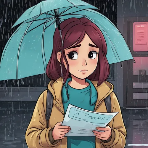 in the rain,rainy,walking in the rain,rainy day,worried girl,rain,rainy weather,girl studying,weather-beaten,heavy rain,raindops,raincoat,umbrella,rains,rain suit,raining,rainy season,raindrops,girl holding a sign,game illustration,Illustration,Japanese style,Japanese Style 07