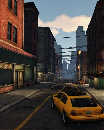 street canyon,old linden alley,yellow taxi,black city,city car,alleyway,yellow car,new york streets,street racing,vanishing point,manhattan,taxi cab,graphics,meatpacking district,new york taxi,brooklyn,action-adventure game,city life,taxicabs,city highway,Conceptual Art,Fantasy,Fantasy 17