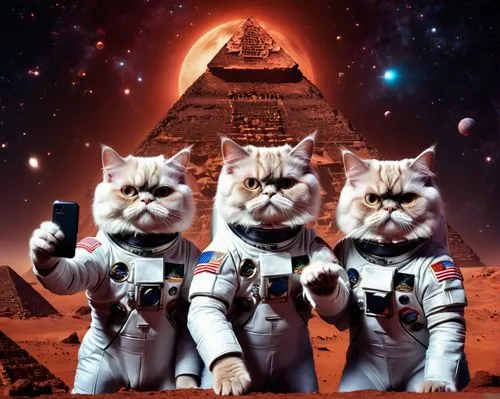 mission to mars,mogwai,powerslave,cuecat,spacefarers,worldcat,kats,mysterians,starfox,megadeth,spacewar,snowcats,pussycats,tomcats,cosmonauts,sutekh,cats,sphinxes,cosmonautics,cosmonautics day,Conceptual Art,Sci-Fi,Sci-Fi 30