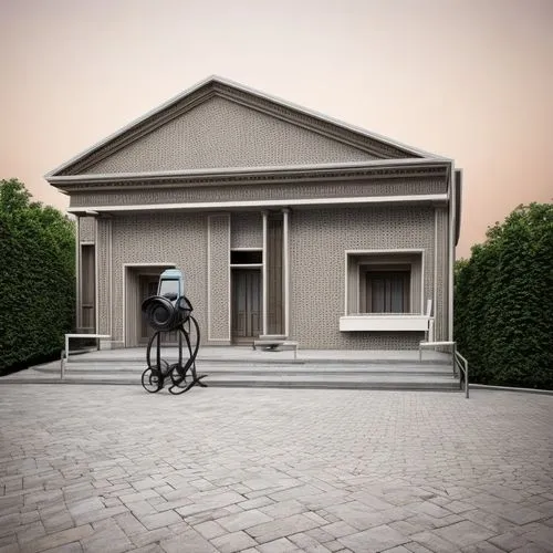 mortuary temple,3d rendering,model house,house hevelius,house with caryatids,miniature house,wheelchair accessible,monastery of santa maria delle grazie,cinema 4d,pension,residential house,render,private house,printing house,digital compositing,house insurance,3d render,parking machine,frisian house,ancient house,Architecture,General,Masterpiece,Postmodern Classicism