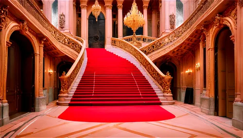 staircase,crown palace,stairway,outside staircase,royal interior,stair,red carpet,hall of the fallen,stairs,emirates palace hotel,icon steps,hallway,europe palace,greed,hall of nations,opera house,opera house sydney,winners stairs,entrance hall,black-red gold,Illustration,Realistic Fantasy,Realistic Fantasy 27