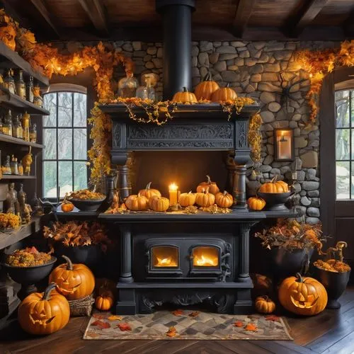 halloween decor,autumn decor,autumn decoration,halloween scene,seasonal autumn decoration,decorative pumpkins,Conceptual Art,Fantasy,Fantasy 23