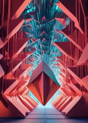 kaleidoscape,fractal environment,low poly,lowpoly,geometrics,geometric,polygonal,fractal lights,tron,wavevector,triangles background,crystalize,neon arrows,crystalized,synth,generative,megastructure,hypercubes,cyberia,crystallization,Unique,Paper Cuts,Paper Cuts 02