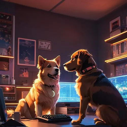 watchdogs,akitas,investigators,beagles,raging dogs,corgis,Photography,General,Realistic