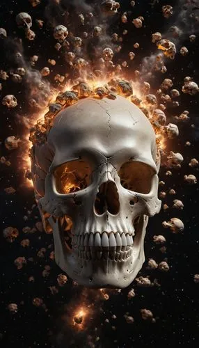 exploding head,human skull,skull bones,skulls,destroy,skull sculpture,skull racing,explosion destroy,skulls and,skull allover,inferno,skulls bones,skull mask,death's head,meteor,cinema 4d,doomsday,scull,the conflagration,apocalypse,Photography,General,Cinematic